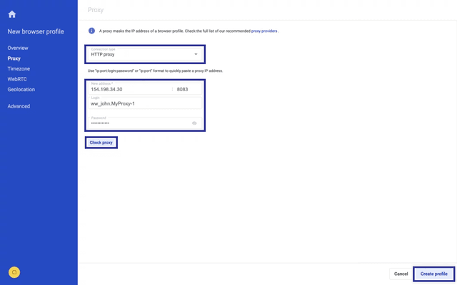 Multilogin Proxy Integration